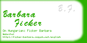 barbara ficker business card